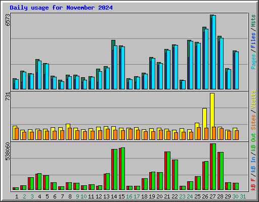 Daily usage for November 2024