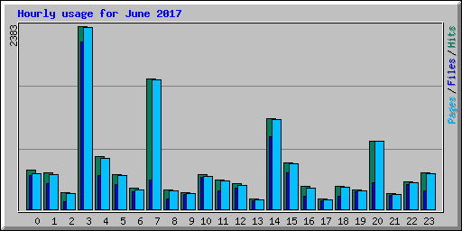 Hourly usage for June 2017