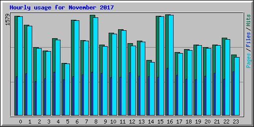 Hourly usage for November 2017