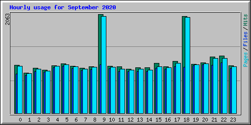 Hourly usage for September 2020