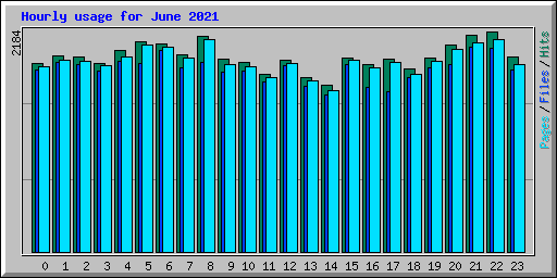 Hourly usage for June 2021