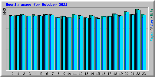 Hourly usage for October 2021