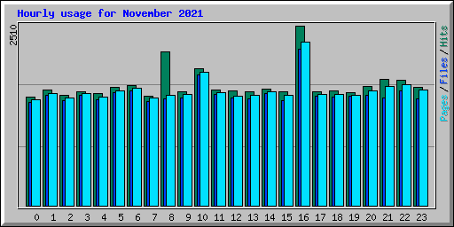 Hourly usage for November 2021