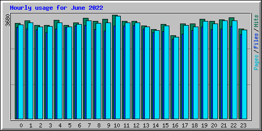 Hourly usage for June 2022