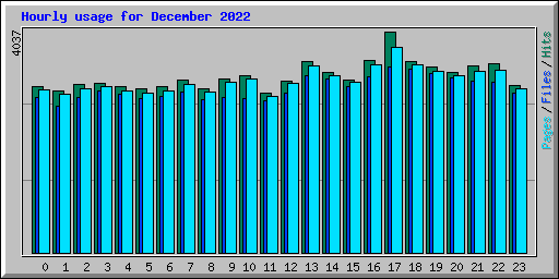 Hourly usage for December 2022